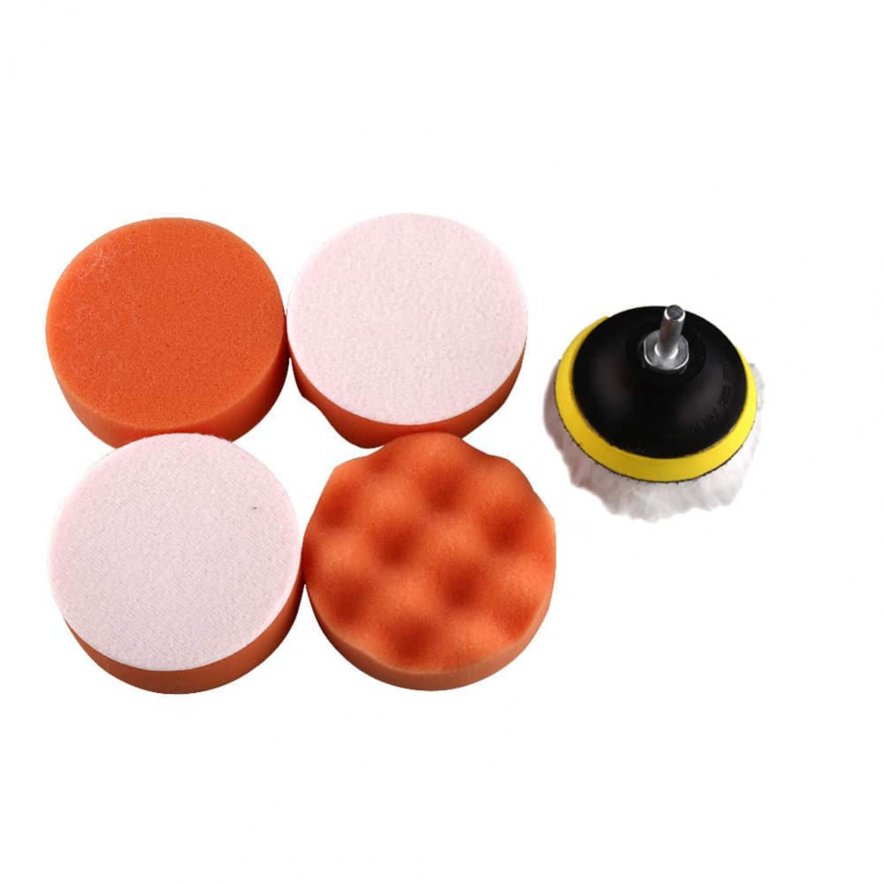 The polishing set can be attached to a drill