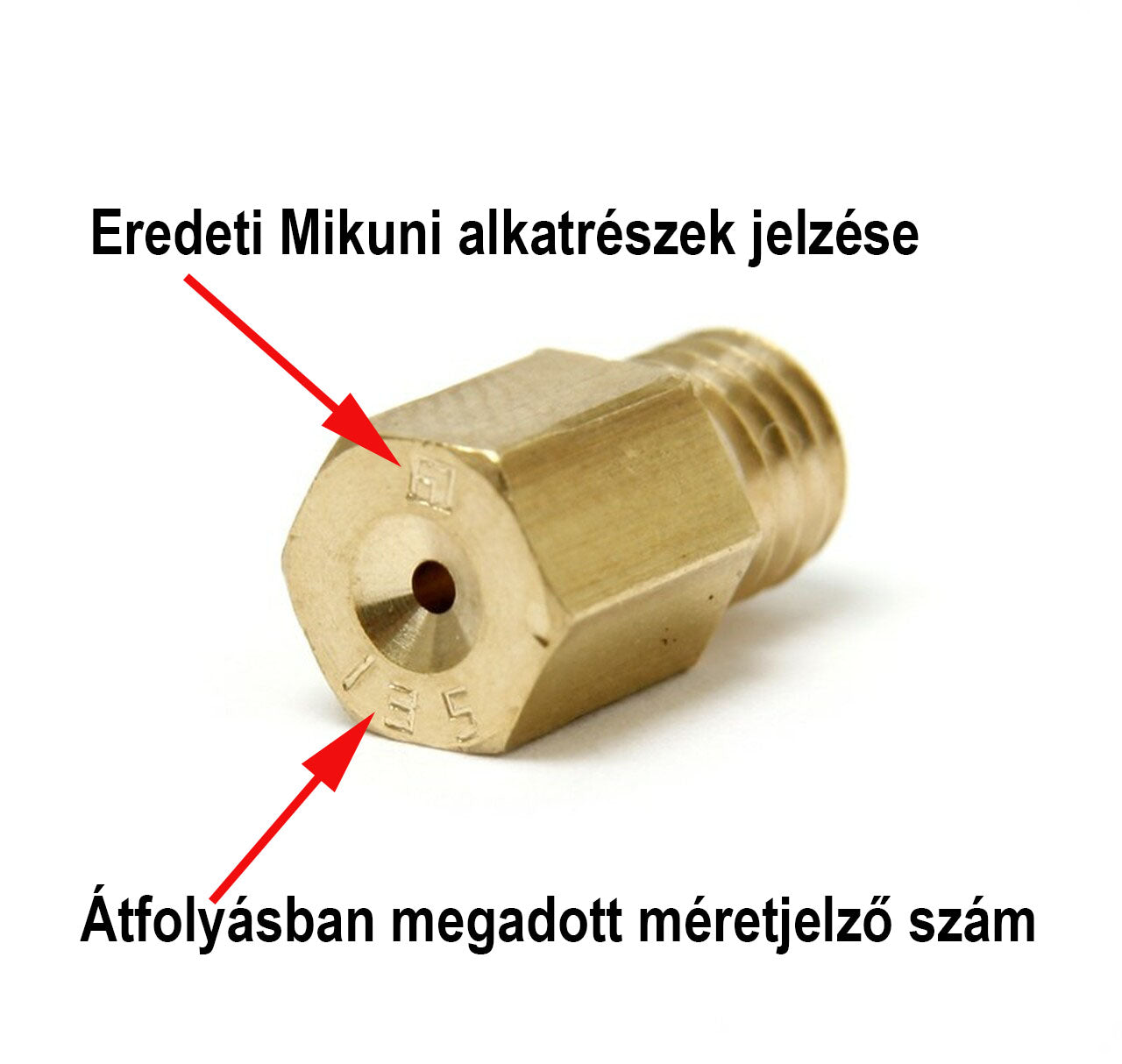 Mikuni Főfúvóka: Hosszú, hatlapfejű